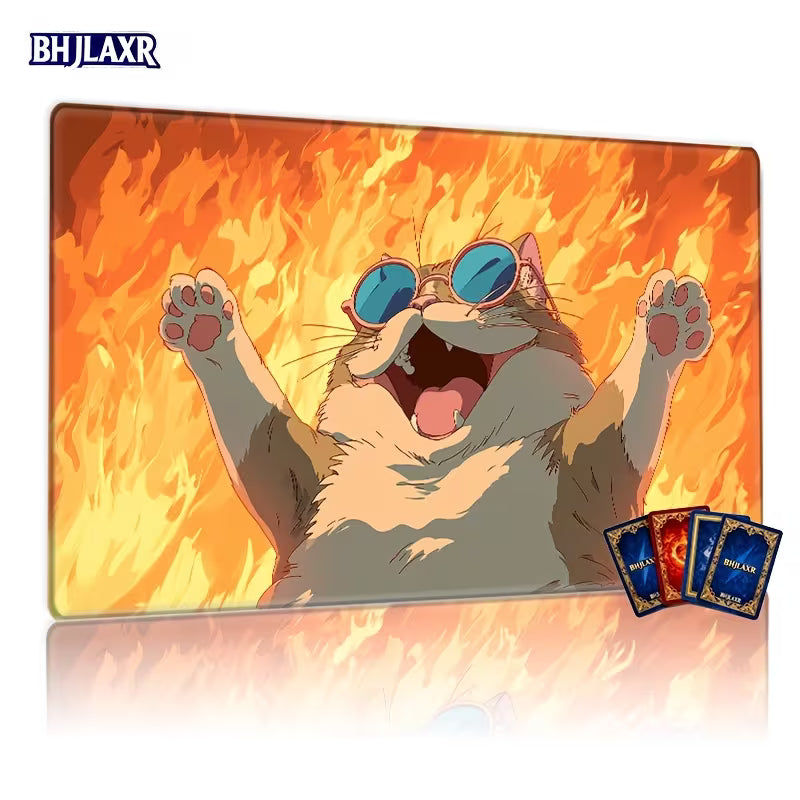 Playmat: Stitched - Fire Cat