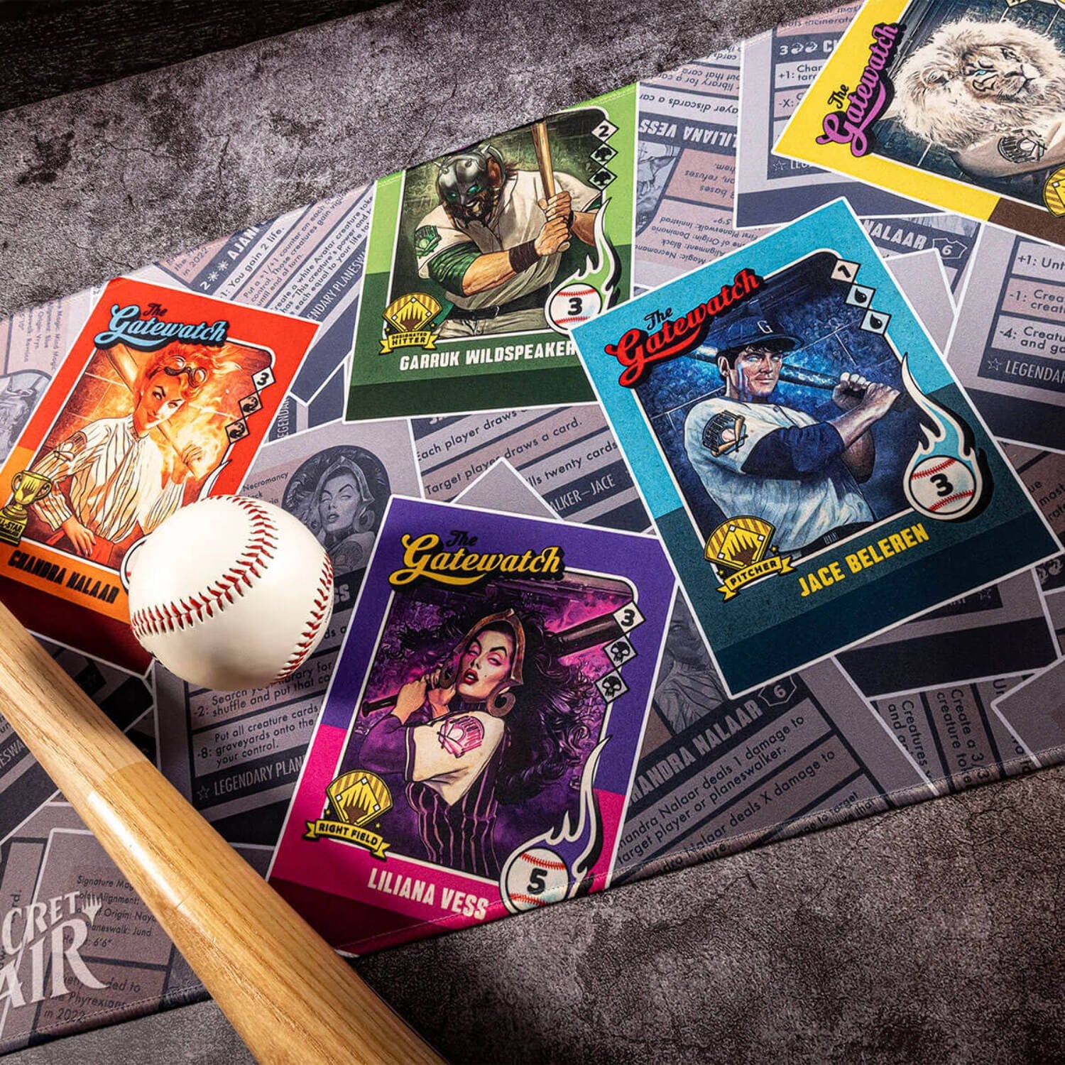 Magic The Gathering- Secret Lair August 2023: Magic: the Baseballing White Stitched