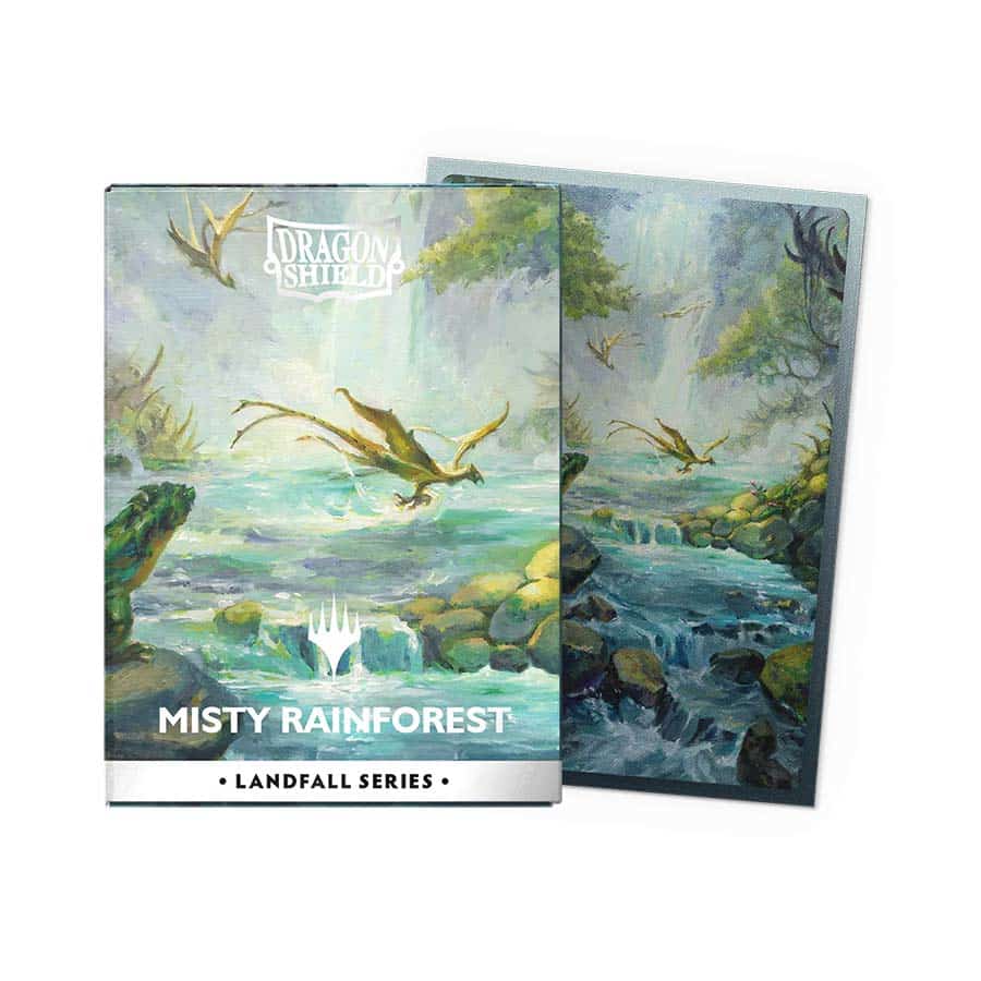 DRAGON SHIELD: MAGIC THE GATHERING: LANDFALL SERIES: MATTE DUAL ART MISTY RAINFOREST (100CT)