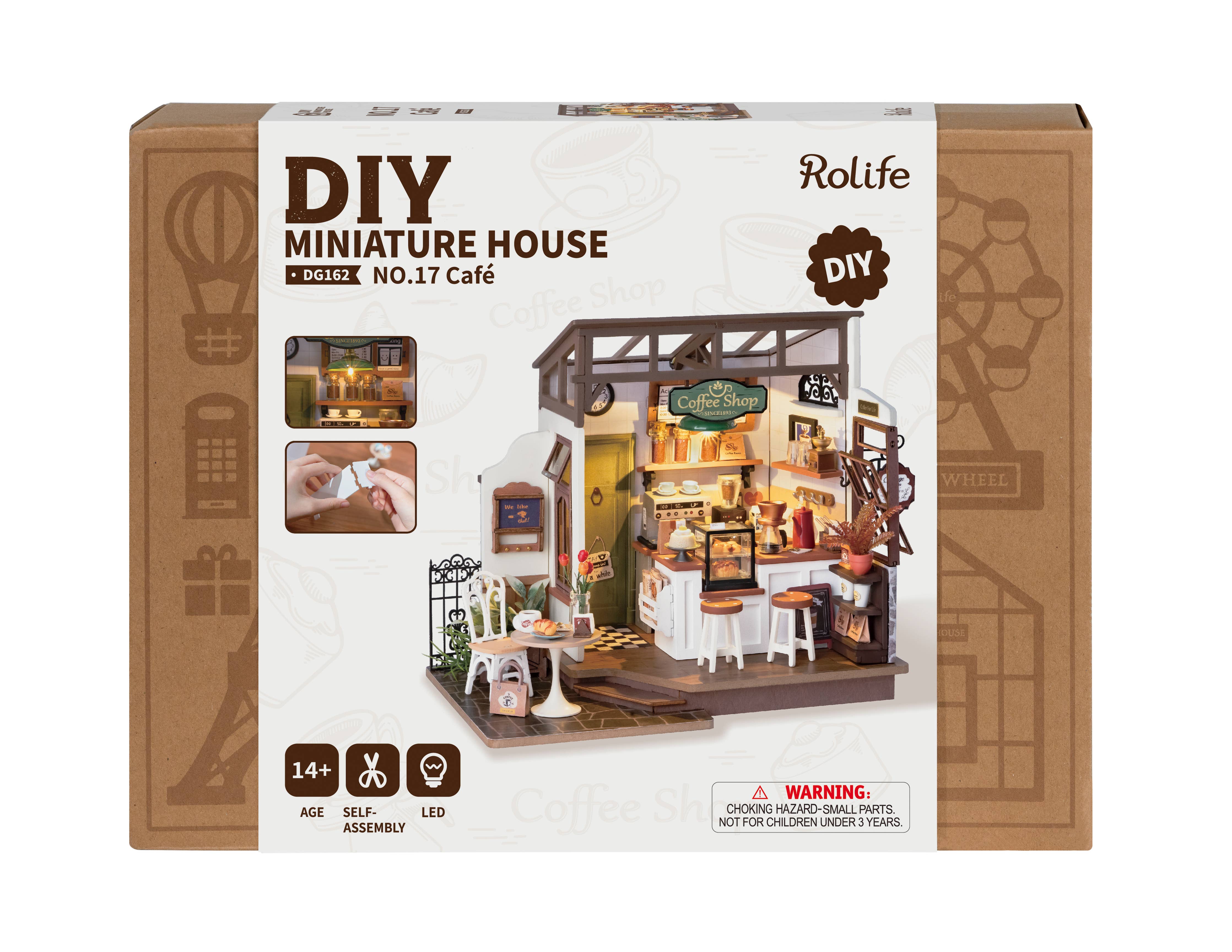 Rolife Slow Life Café DIY Miniature House Craft Dollhouse