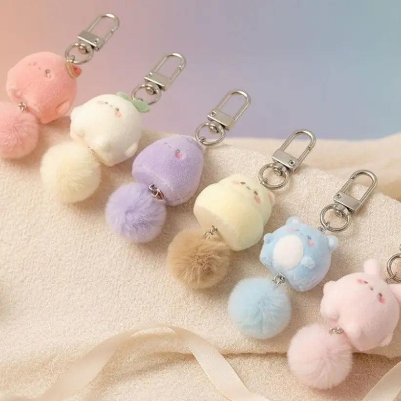 Random Fluffy Mini Monster Keyring