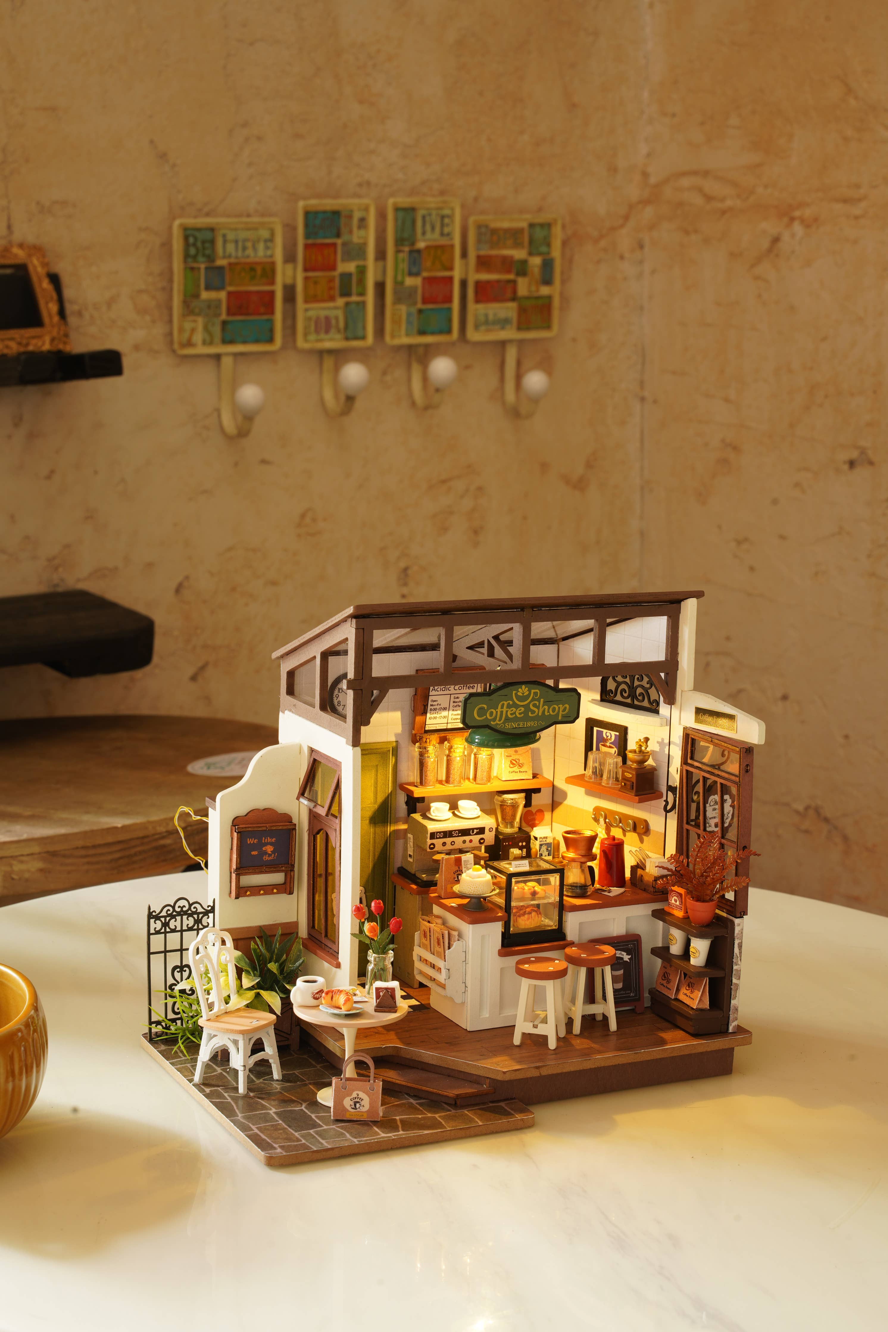 Rolife Slow Life Café DIY Miniature House Craft Dollhouse