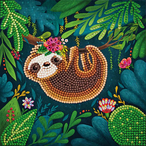 Crystal Art Card Kit: Sloth