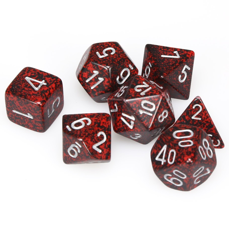 Dice: Speckled Silver Volcano