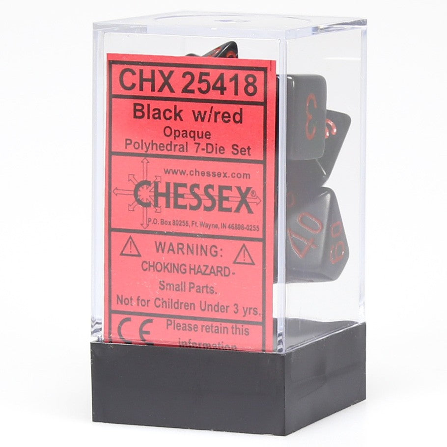 Dice: Chessex Opaque Black/Red