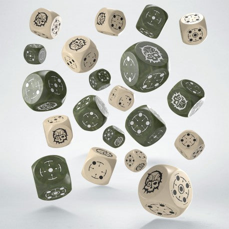 Crosshairs Compact D6 Beige & Olive Dice (20 pcs.)