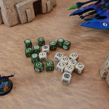 Crosshairs Compact D6 Beige & Olive Dice (20 pcs.)