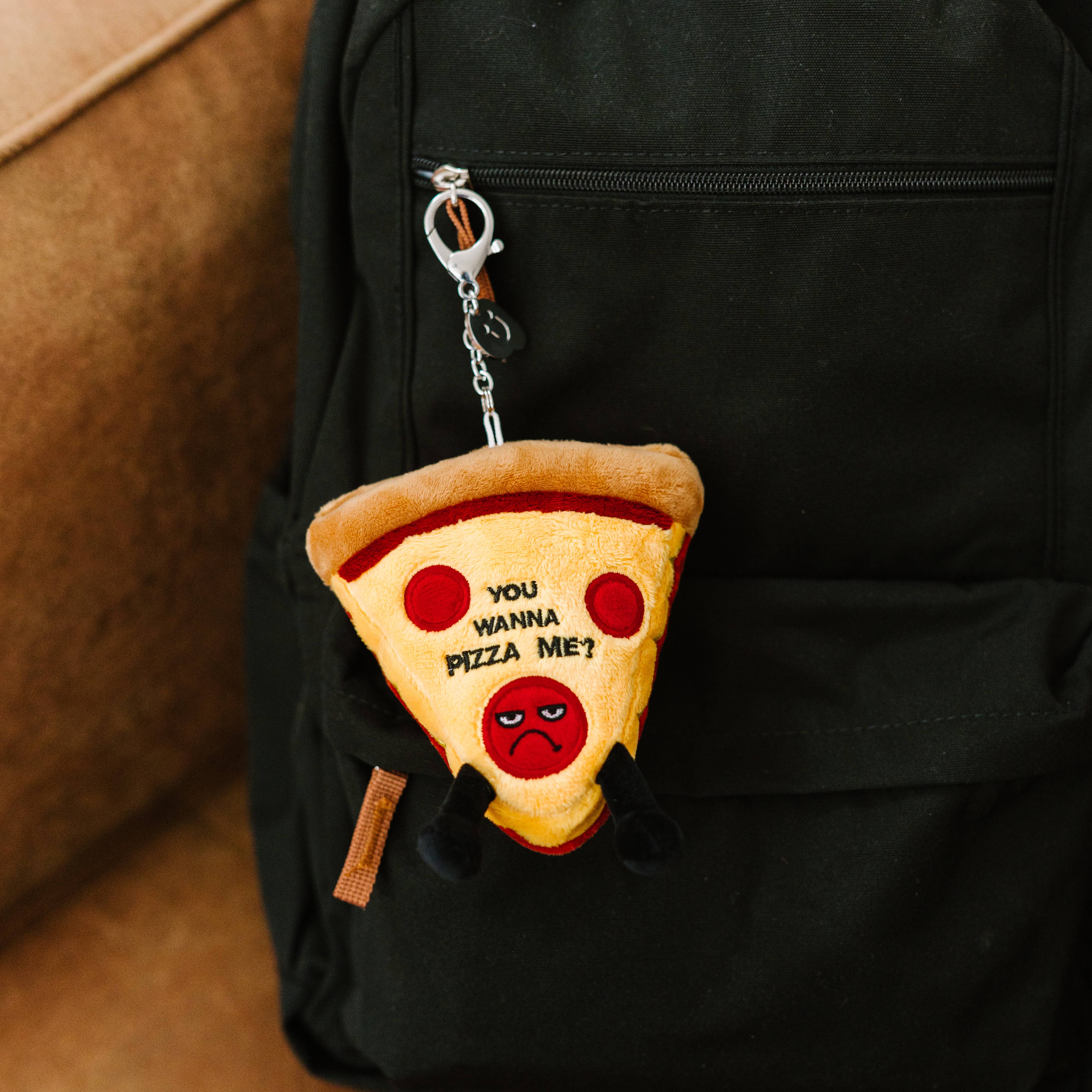 Funny Pizza Plush Bag Charm Soft Cuddly Toy Cute Gift