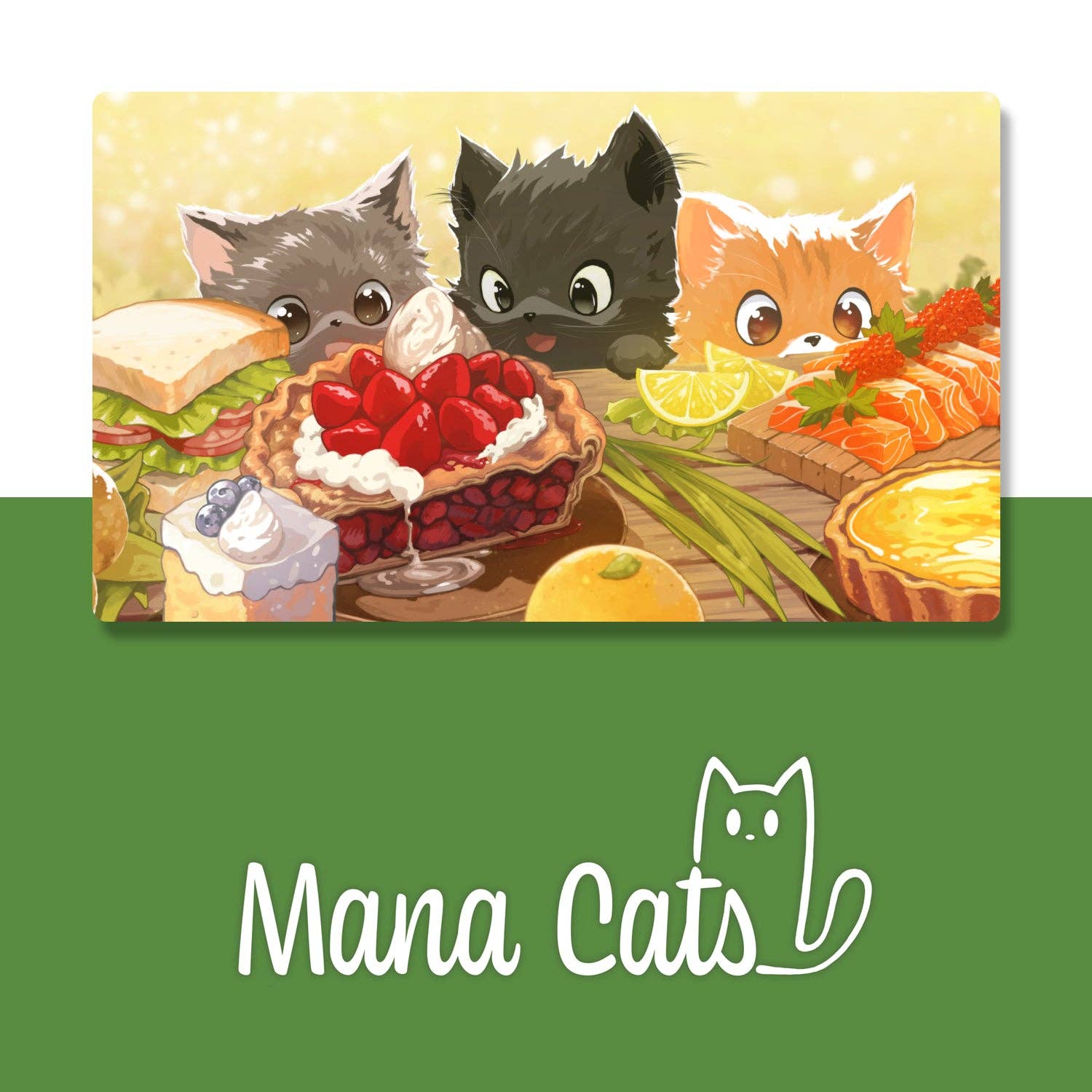 Caverns & Calicos Mana Cats Food Playmat