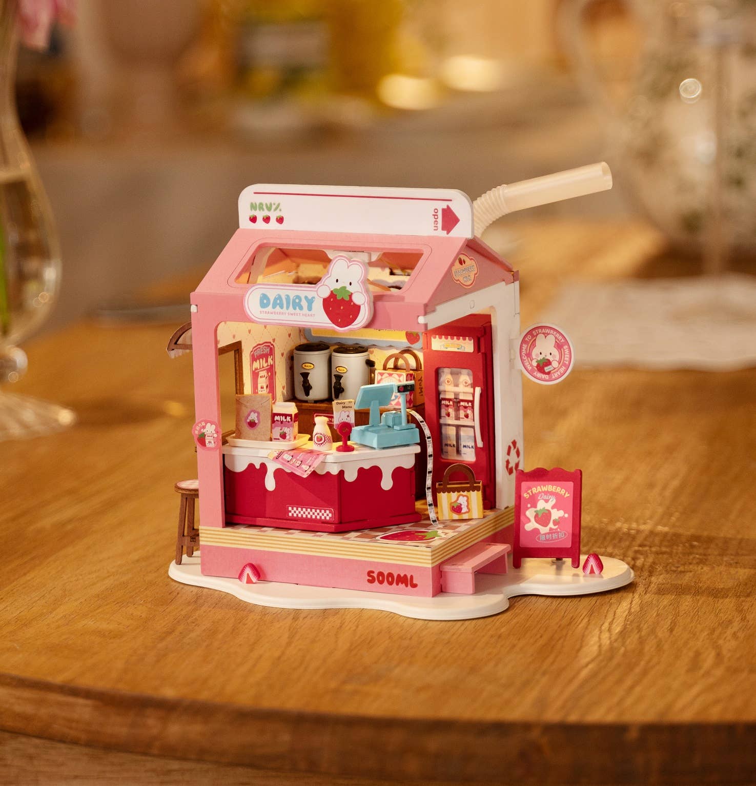 Strawberry Milk Box ROBOTIM Rolife DIY Miniature House