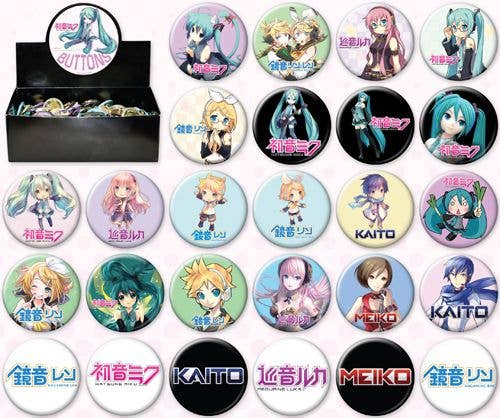 Hatsune Miku 144 Piece Button Asst