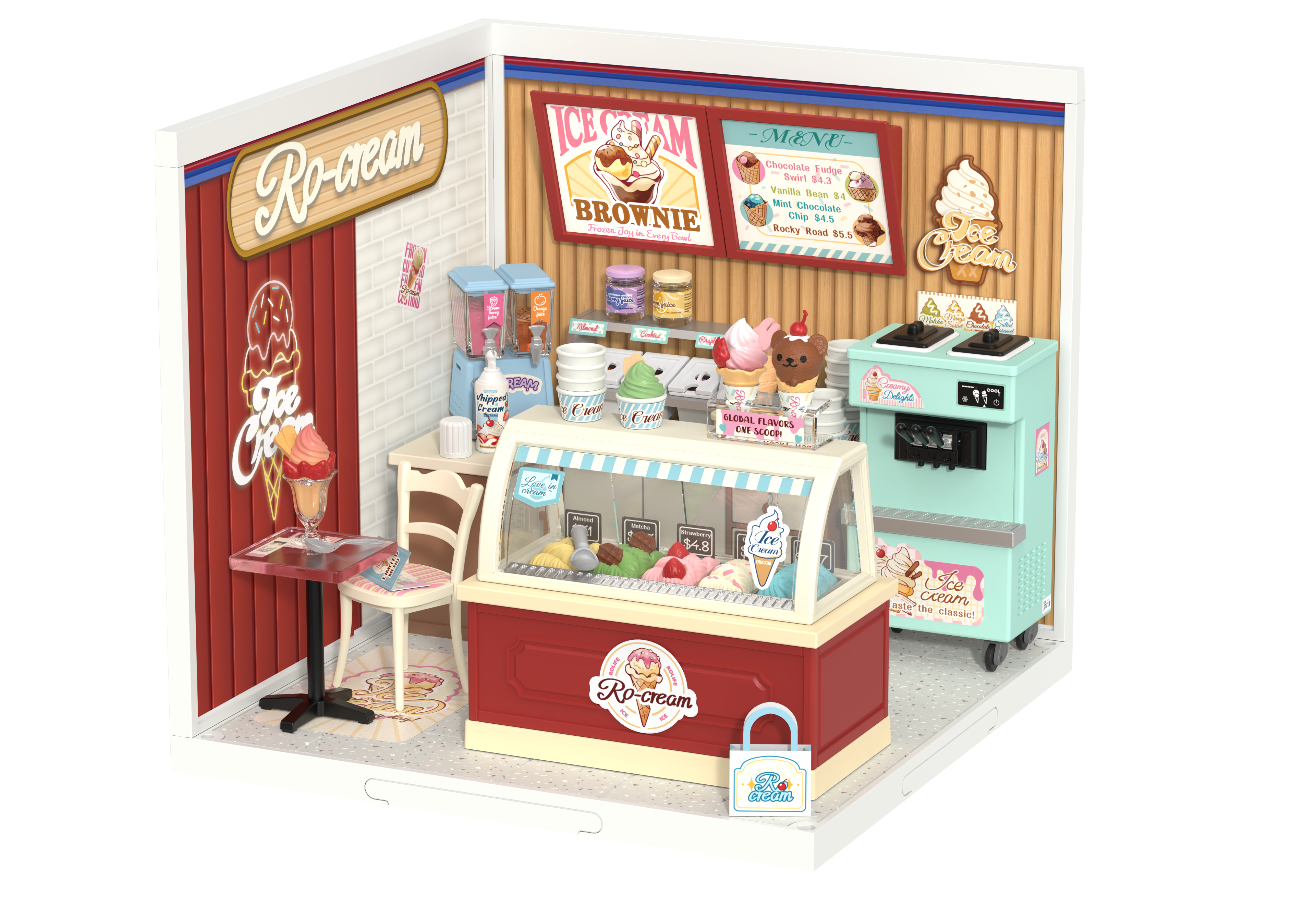 DW018B Rolife Flavorful Ice Cream DIY Miniature House
