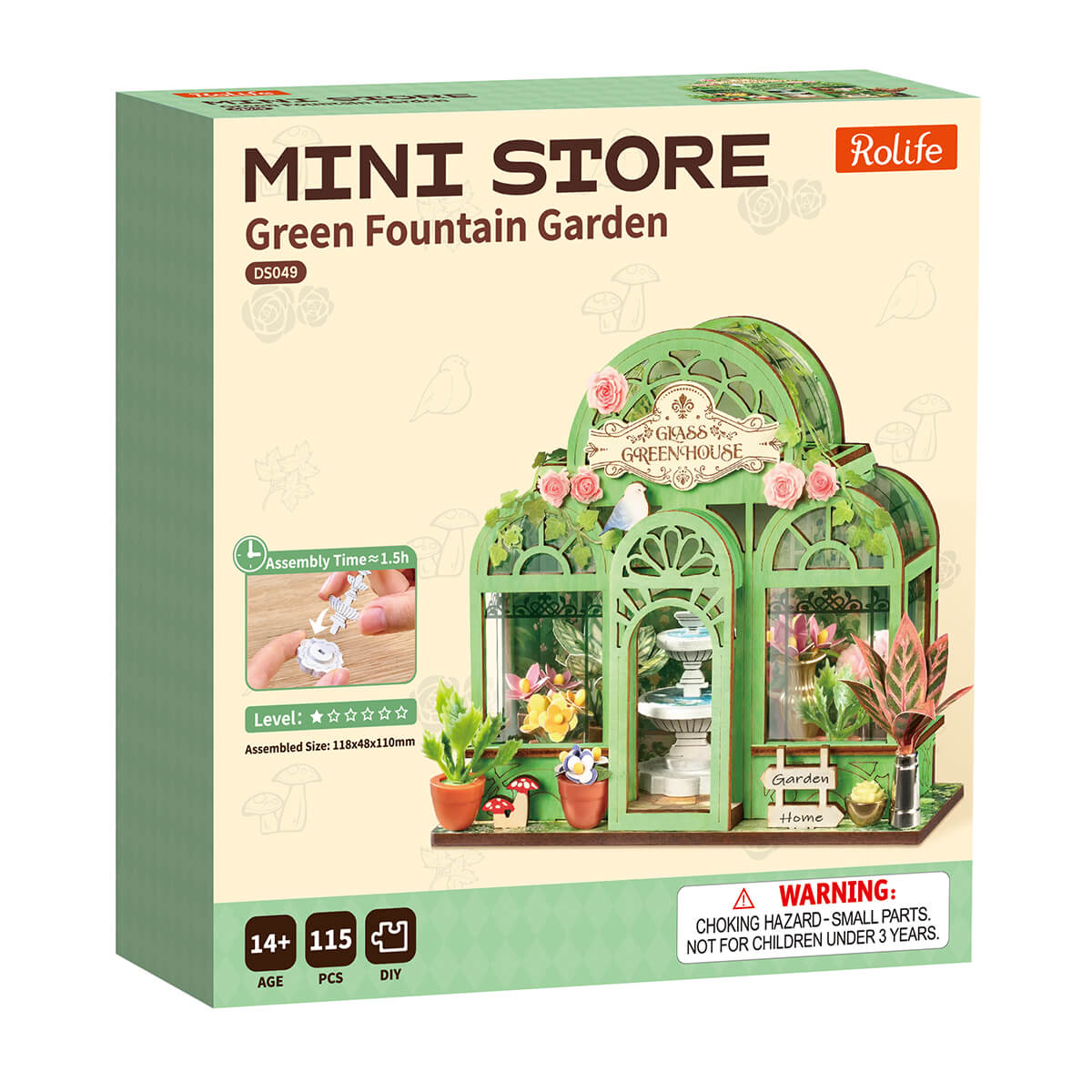 Robotime Mini Store: Green Fountain Garden