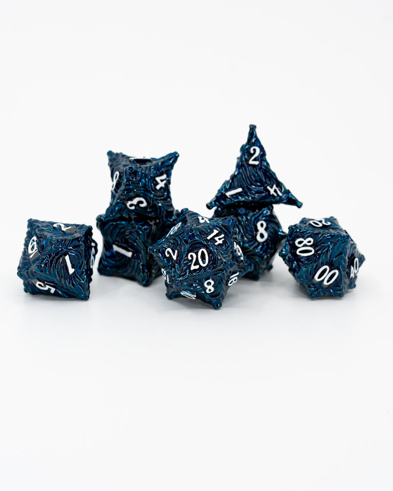 Maelstrom | 7 Piece Metal Dice Set - Emberglow Gaming