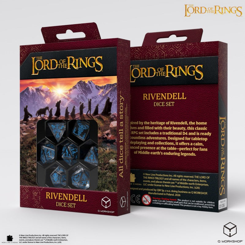 The Lord of the Rings Rivendell Dice Set - Water