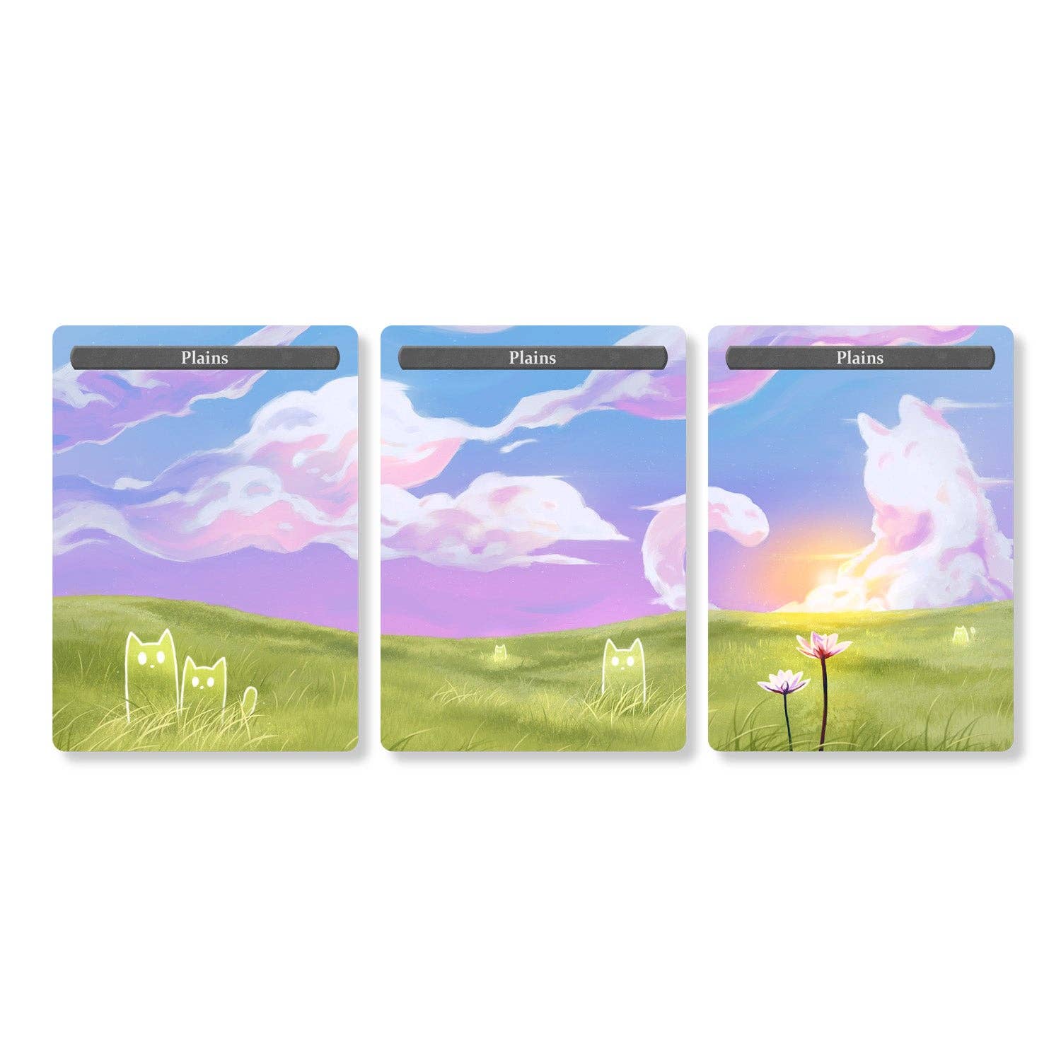 Cavernas y Calicos Mana Cats Plains - Conjunto de representación de tierras