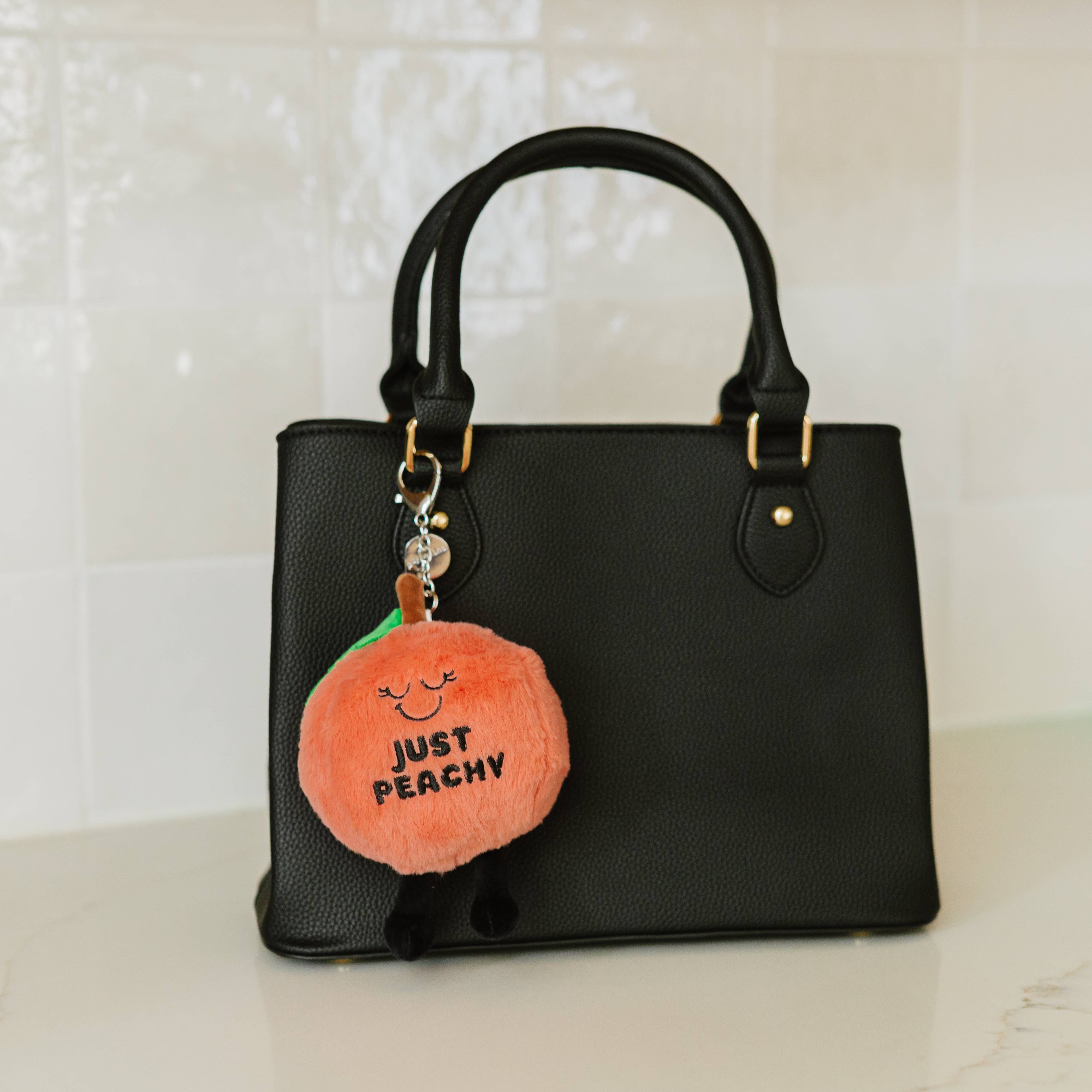 Plush Bag Charm Cute Just Peachy  Soft Toy Funny Gift Animal