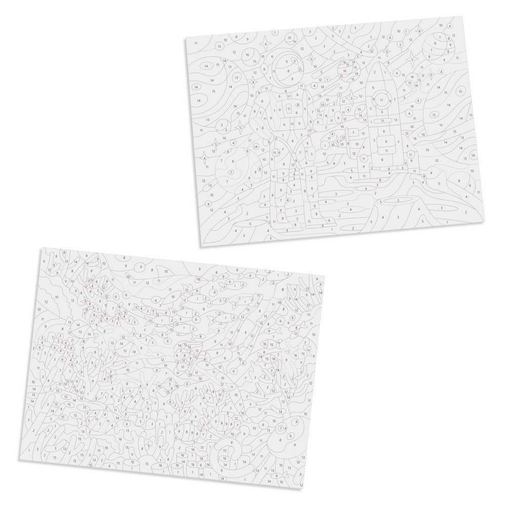 Paint Space & Sea Magic - Paint by Numbers Kit for Kids