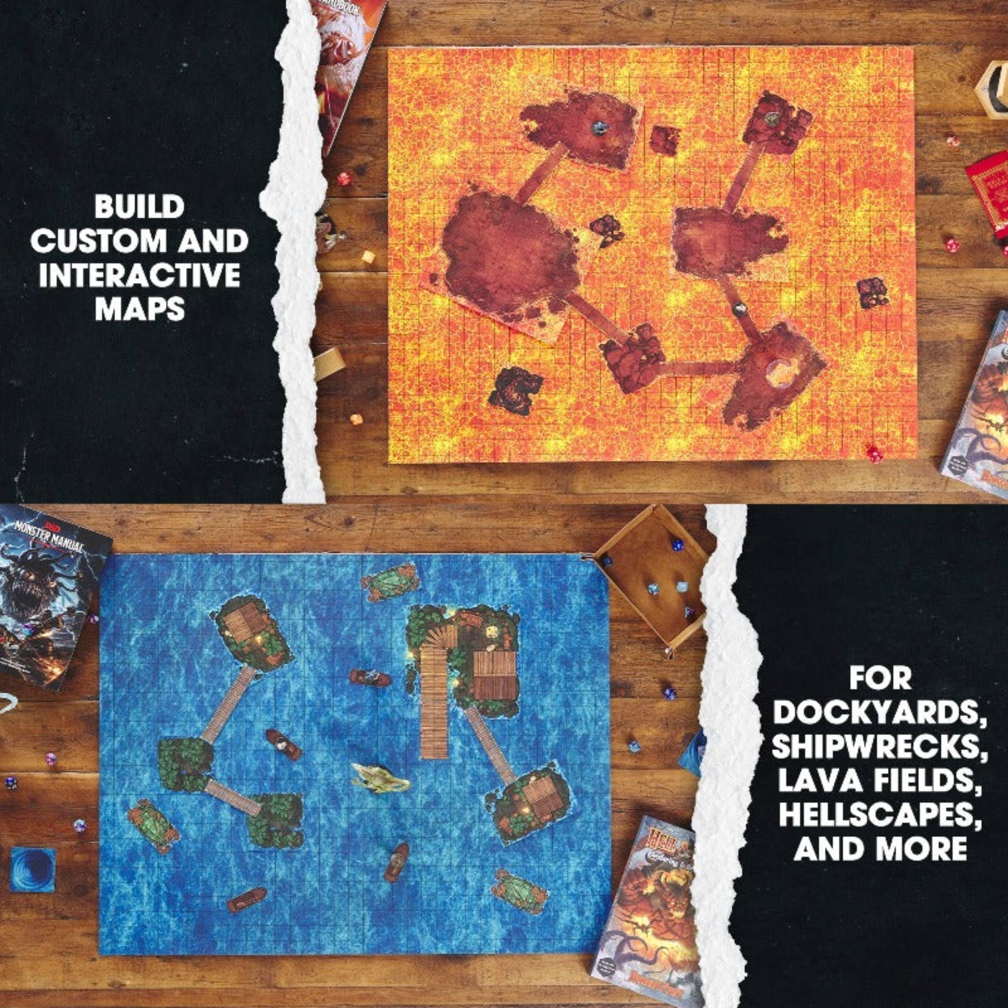 Dungeon Craft - Terreno 2D del libro Hell &amp; High Water para DnD