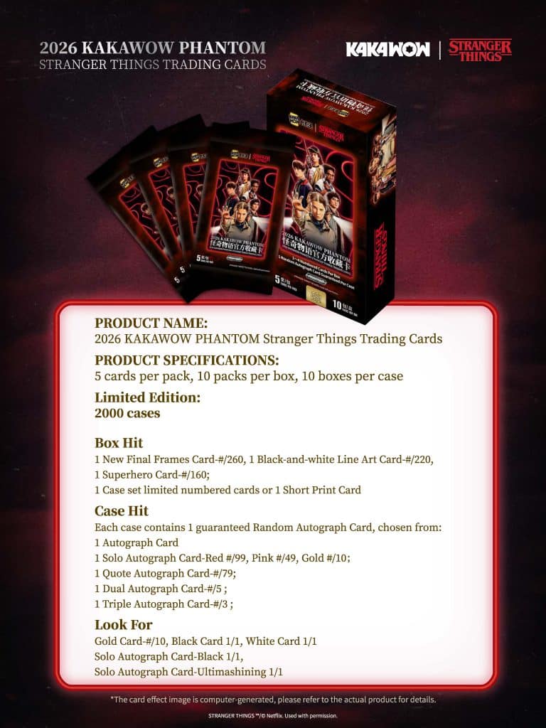 2026 KAKAWOW PHANTOM Stranger Things Trading Cards