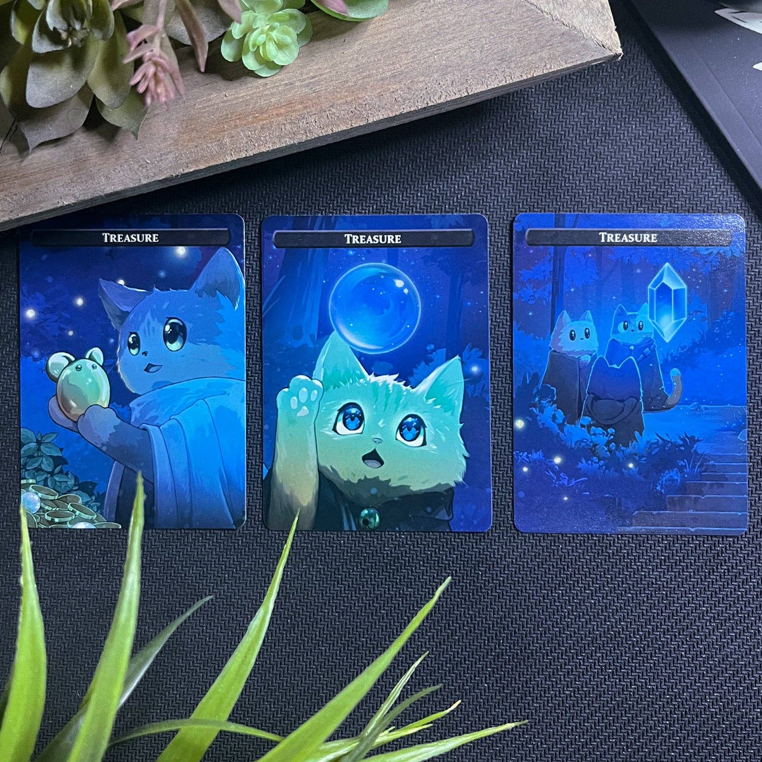 Caverns & Calicos Mana Cats SOLDIER & Treasure Token Set