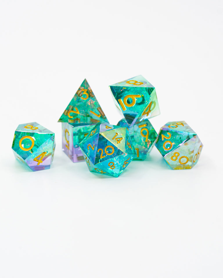 Sea Glass | 7 Piece Sharp Edge Set - Emberglow Gaming