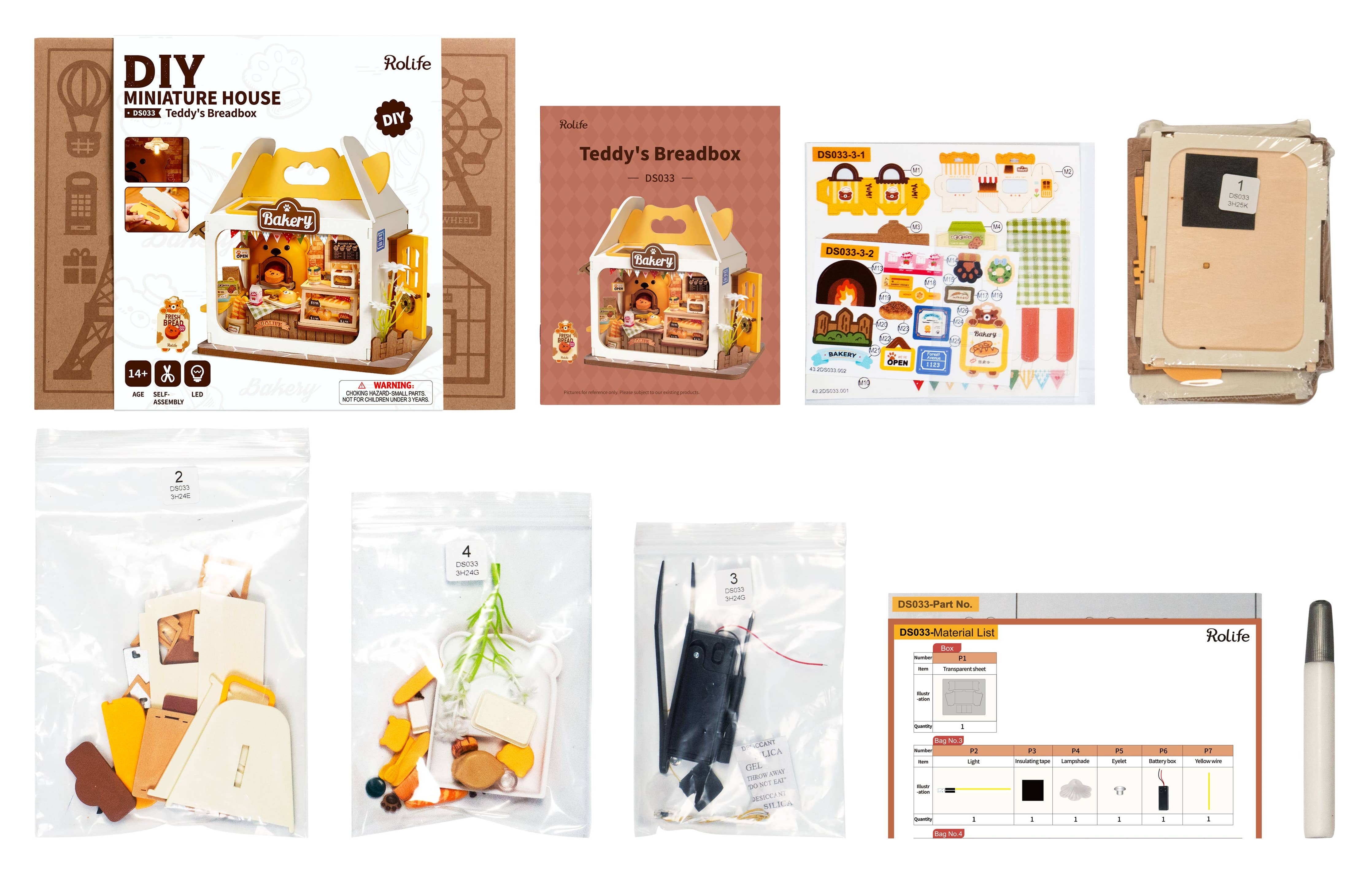 DS033 Teddy's Breadbox ROBOTIM Rolife DIY Miniature House
