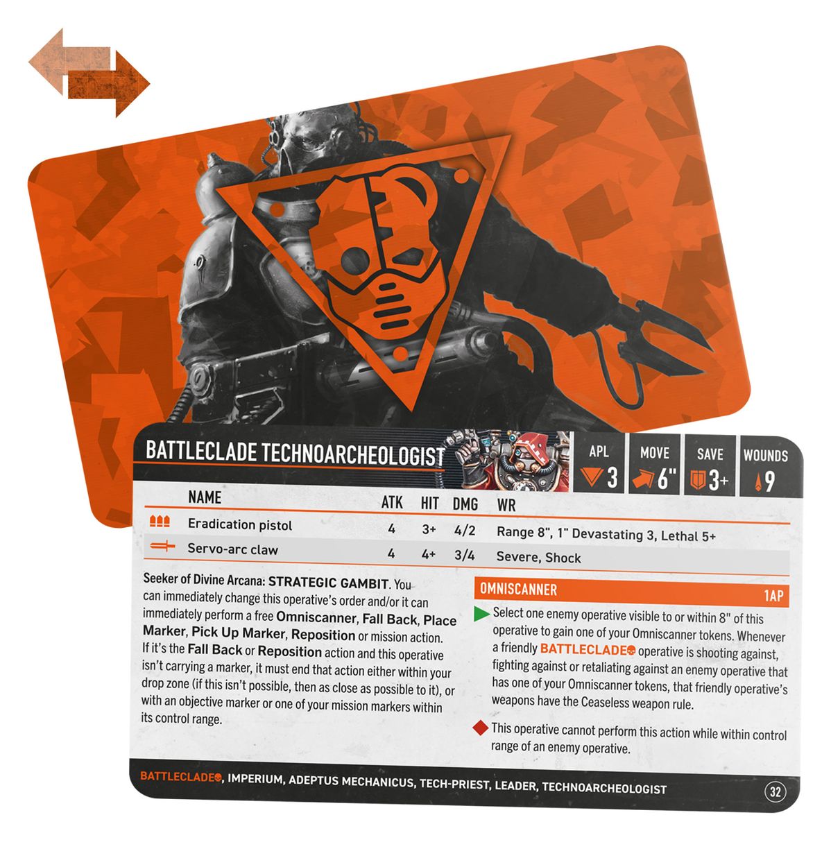 Warhammer 40000 Kill Team Battleclade Datacards