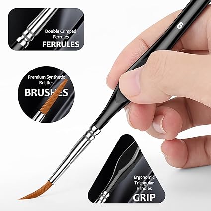 Paint Brushes 10pcs Triangular Handle