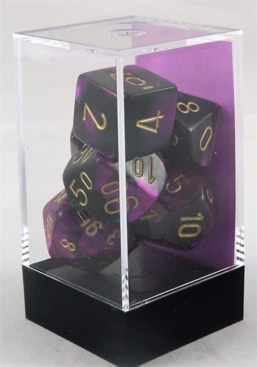 Dice: Chessex Gemini Black-Purple/gold
