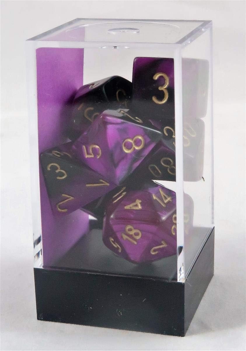 Dice: Chessex Gemini Black-Purple/gold
