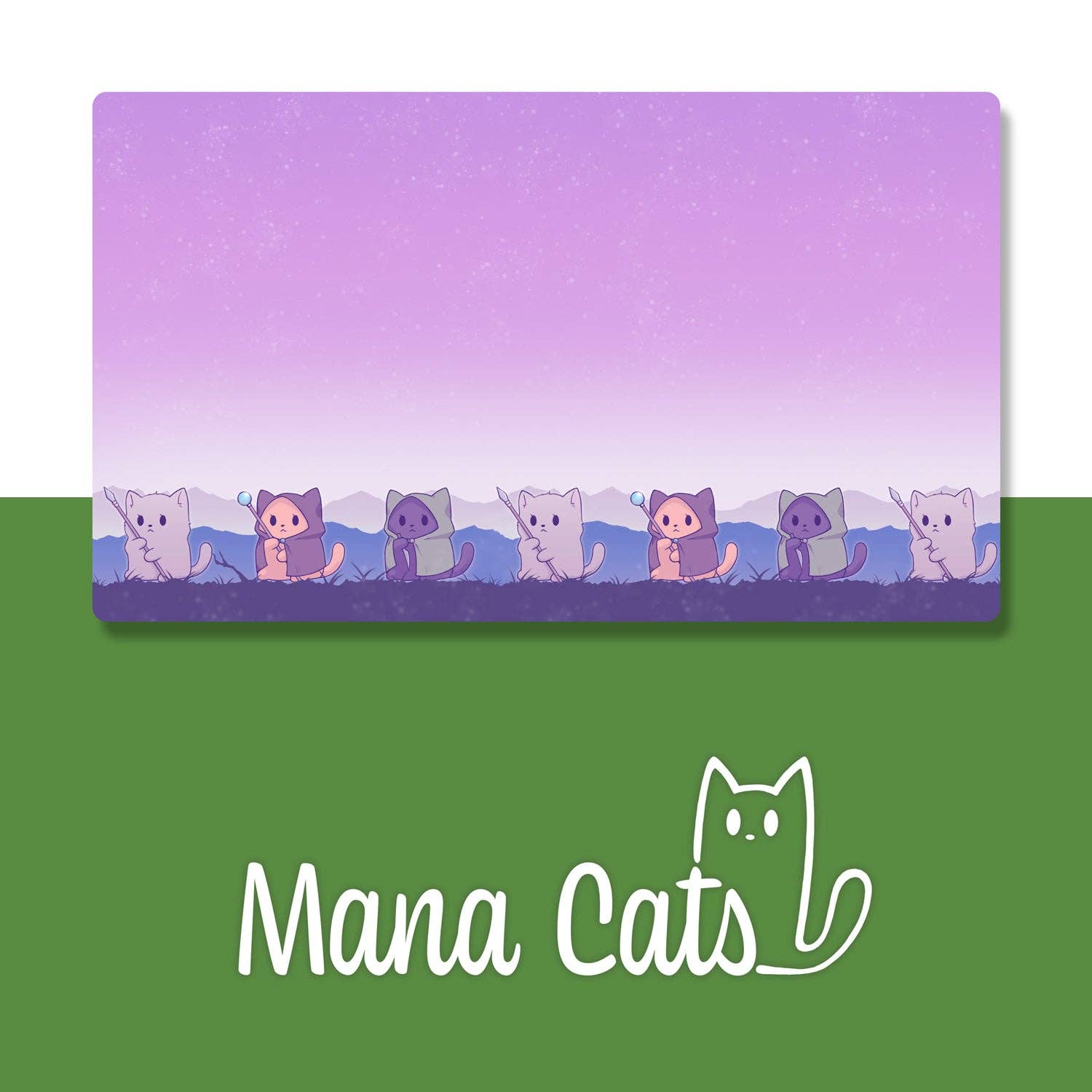 Caverns & Calicos Mana Cats Snow Cats Playmat