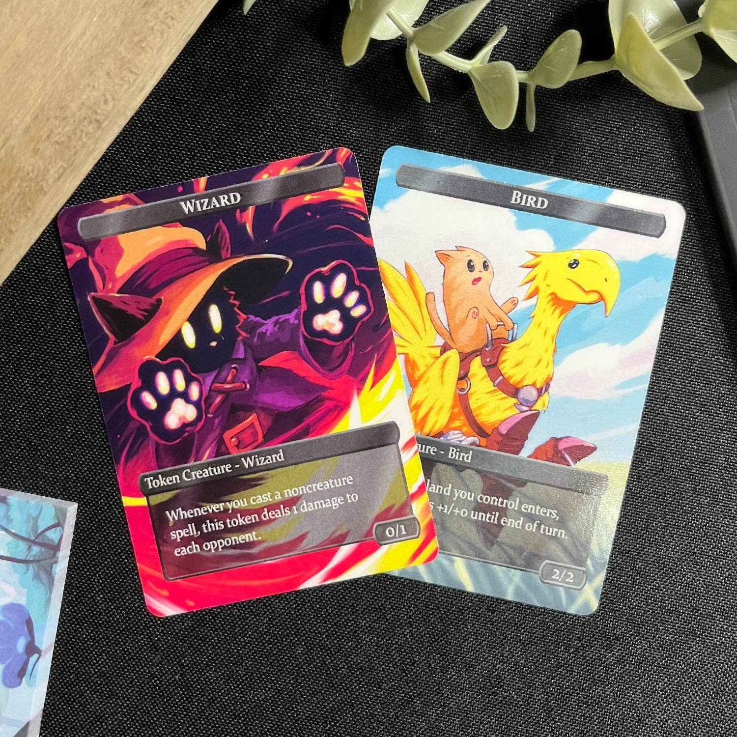 Caverns & Calicos Mana Cats Wizard & Bird Token Set