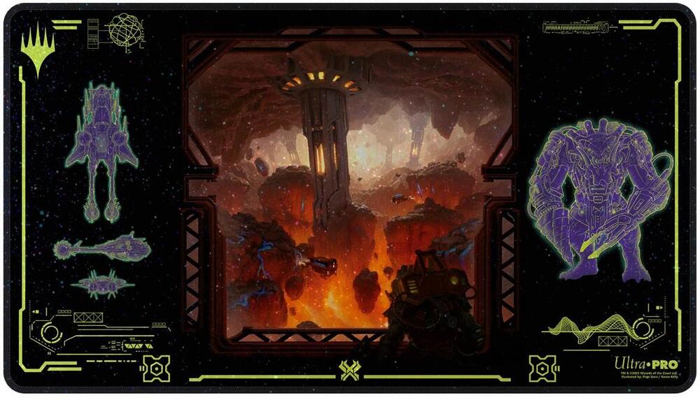 MTG Playmat: Edge of Eternities Holofoil - Red Mythic