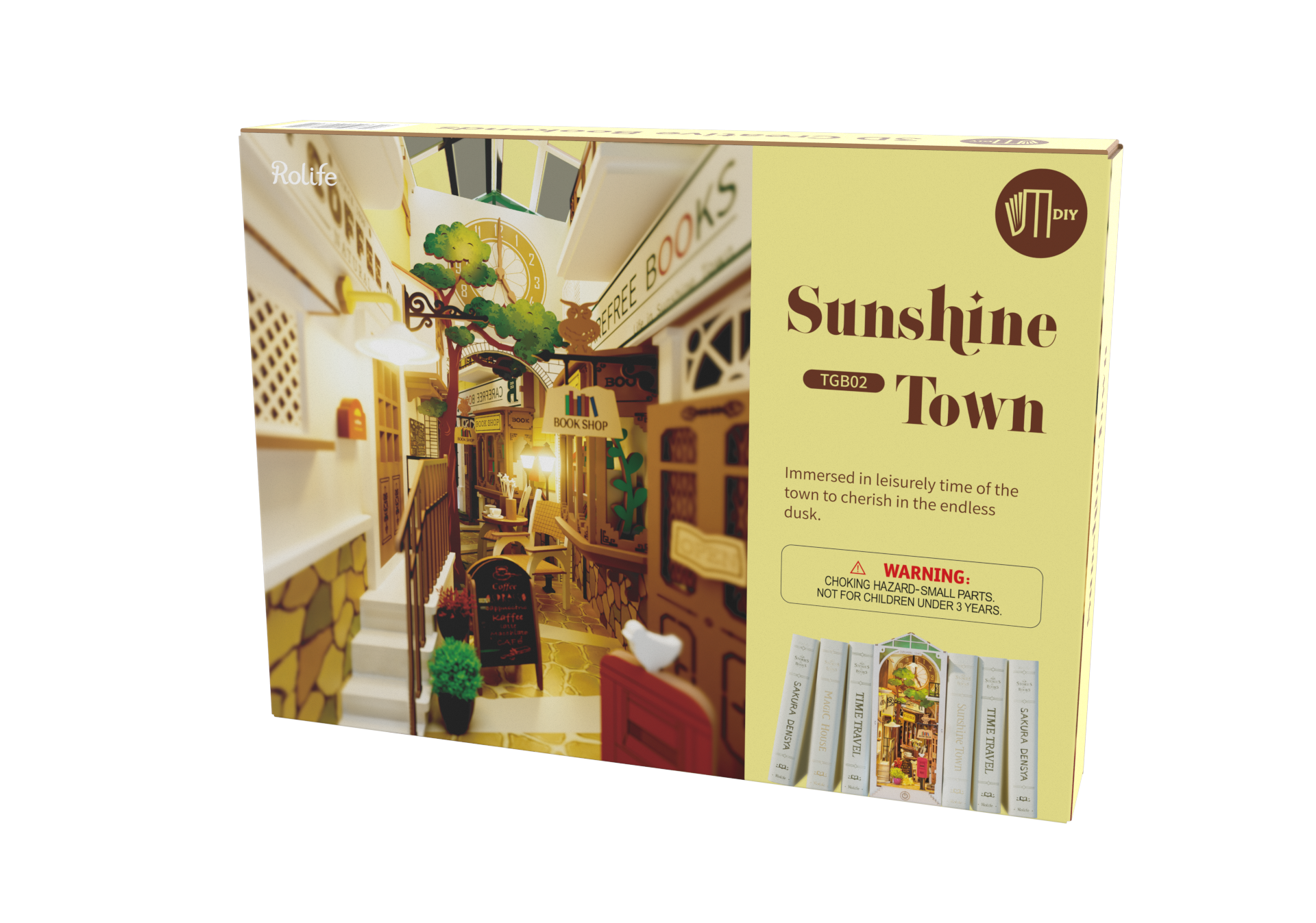 Robotime DIY House Sunshine Town Book Nook TGB02