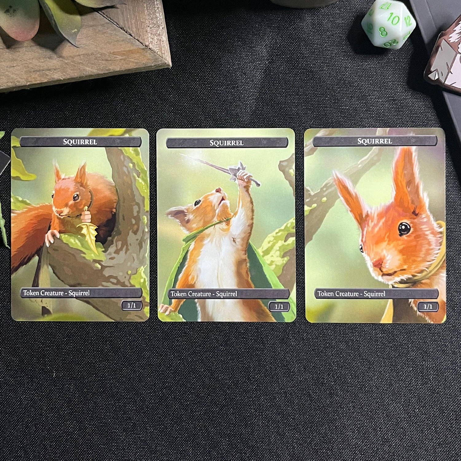 Caverns & Calicos Squirrel & Food Token Set