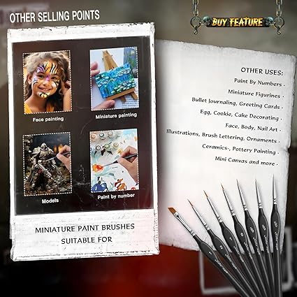 Paint Brushes Drybrush 10pcs