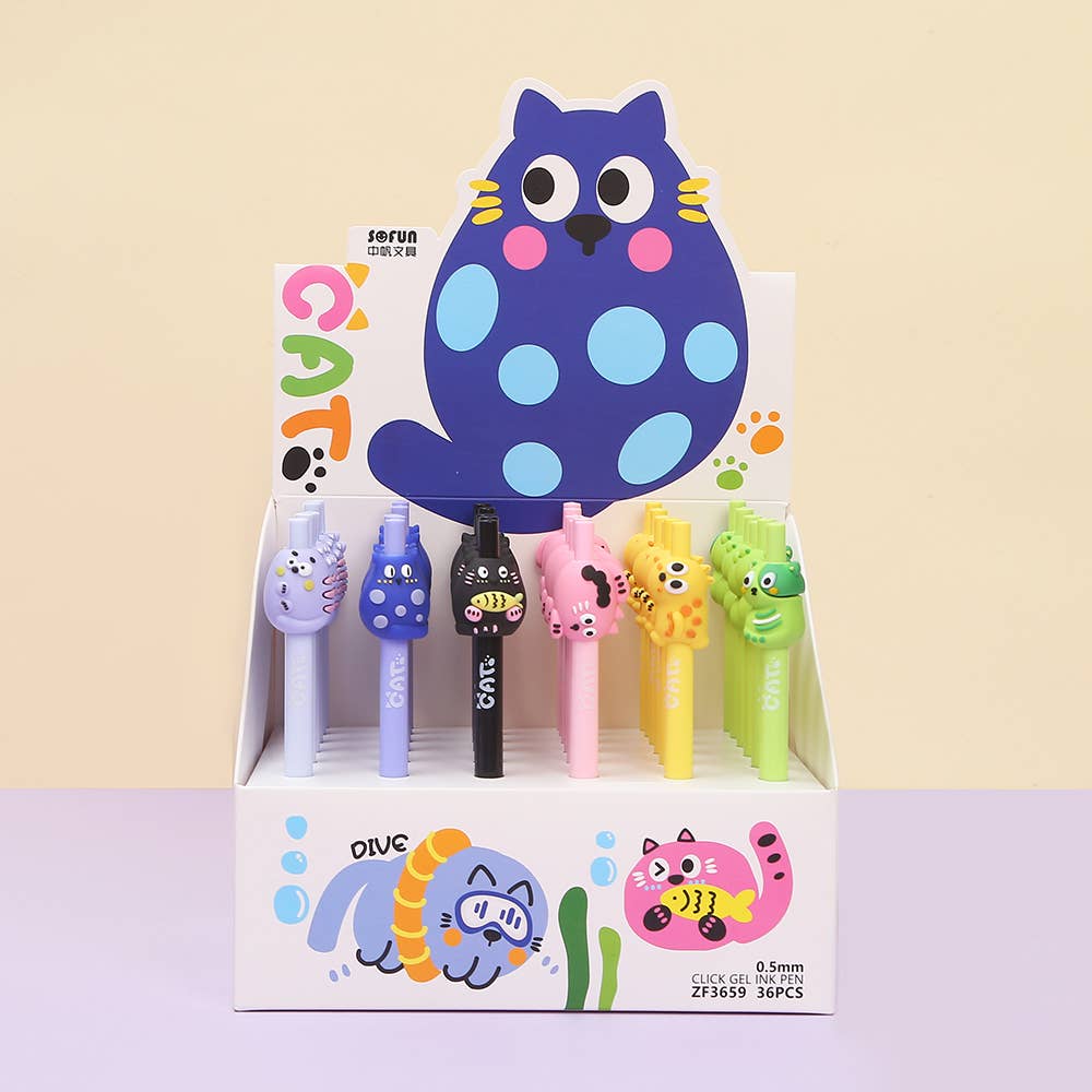 CATS RETRACTABLE GEL PEN-36