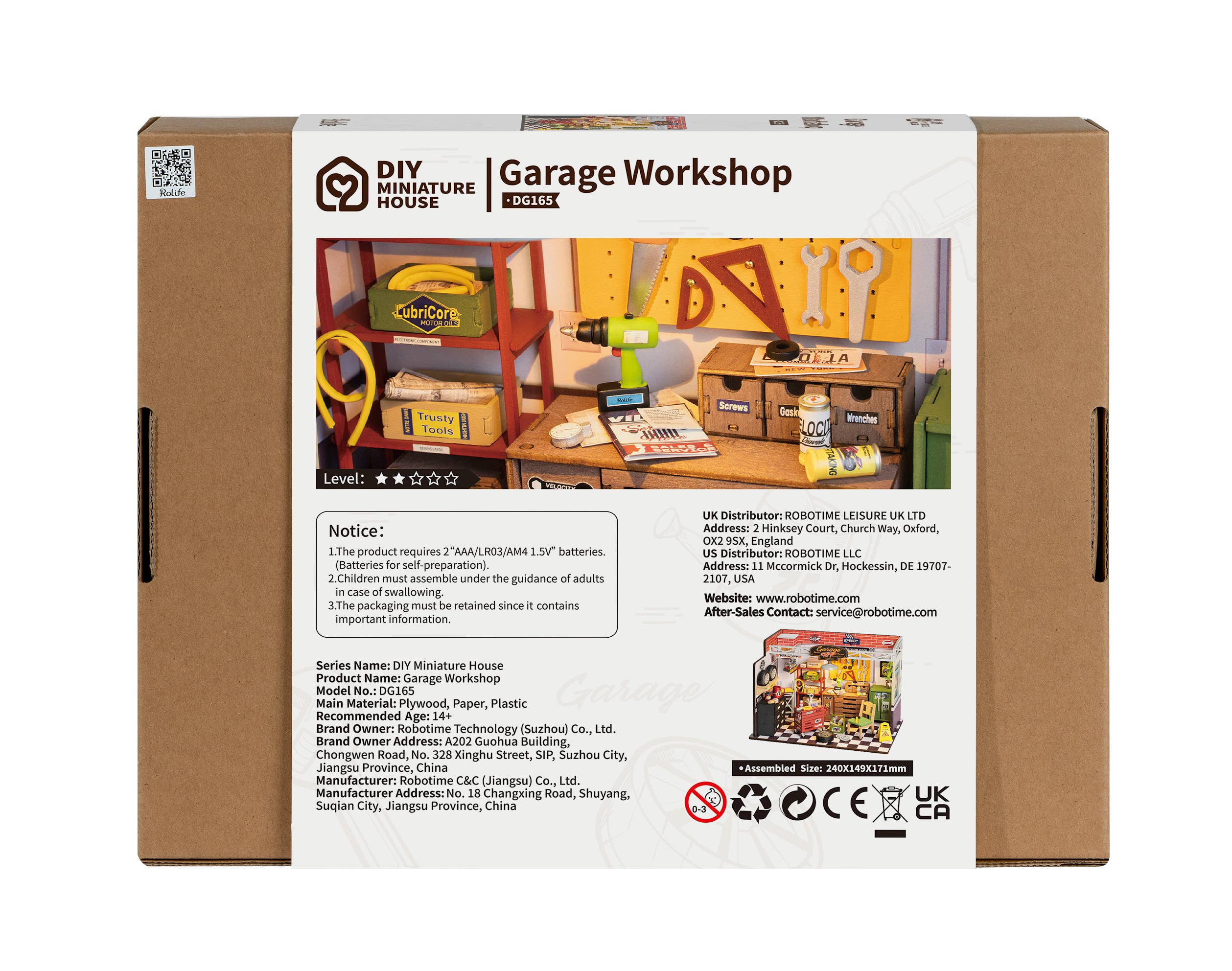 Garage Workshop ROBOTIM Rolife DIY Miniature House Kit
