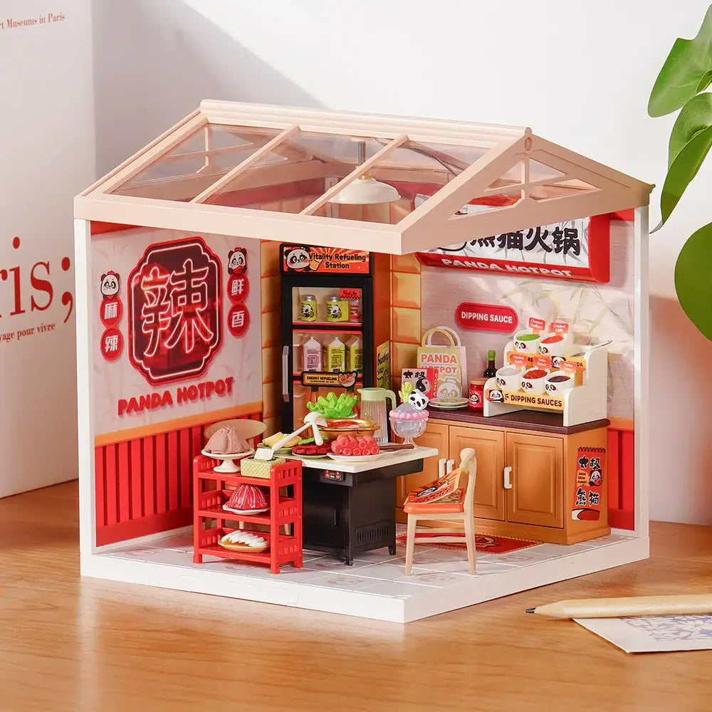 DW020 Rolife Panda Hot Pot DIY Miniature House