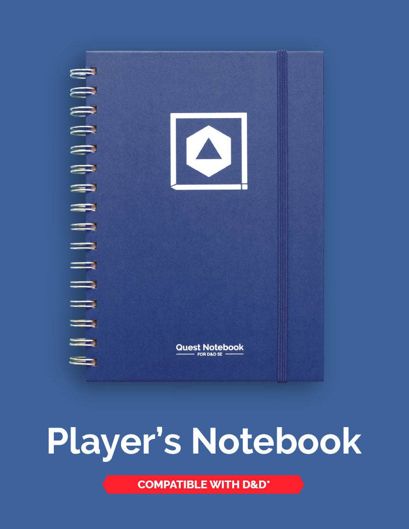 D&D Character Quest Notebook - Heroic Blue