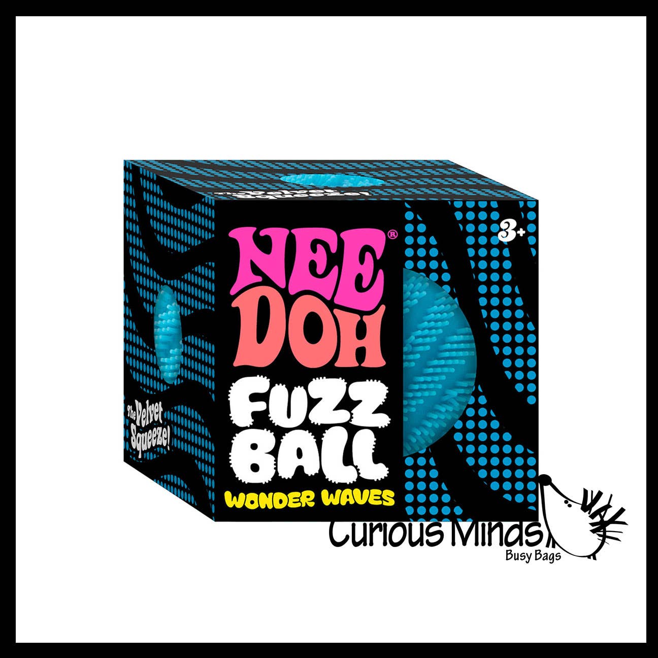 1 NeeDoh Fuzzball Waves Soft Doh Filled Stretch Ball - Ultr