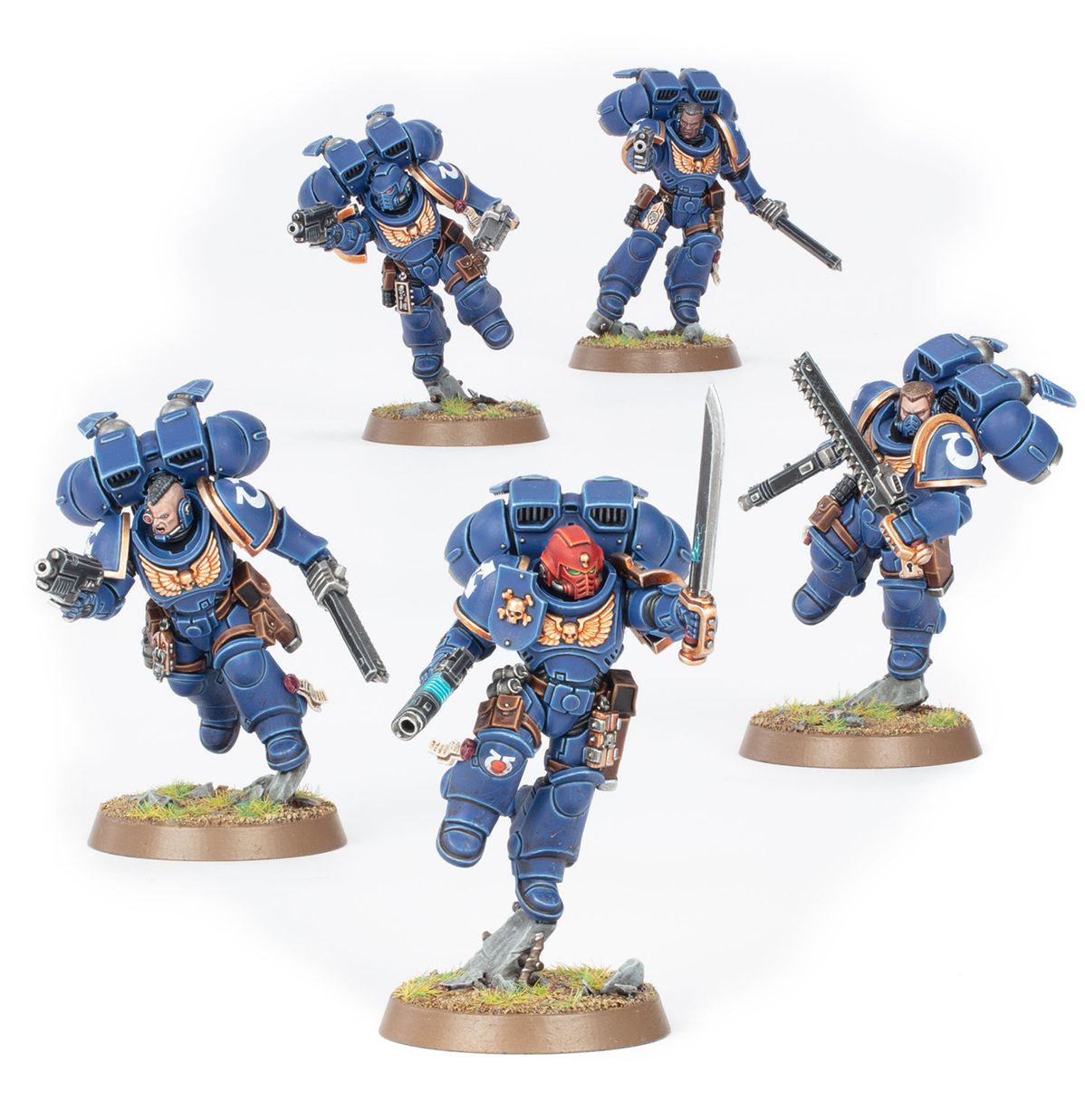Warhammer 40000 Space Marines Assault Intercessors with Jump Packs