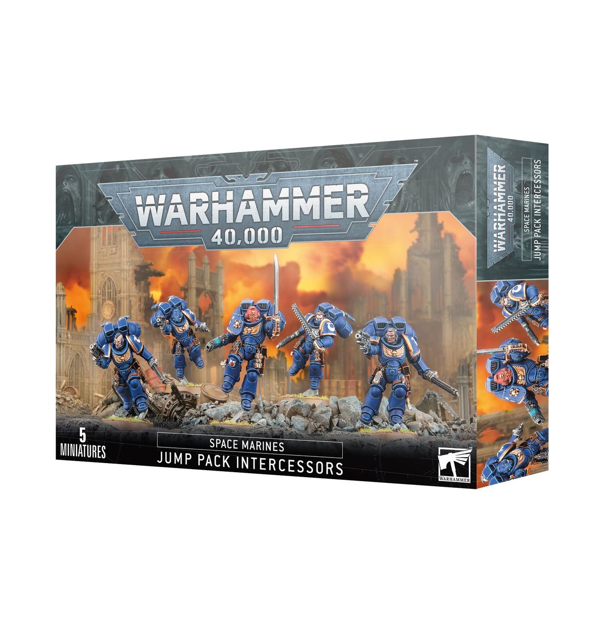Warhammer 40000 Space Marines Assault Intercessors with Jump Packs