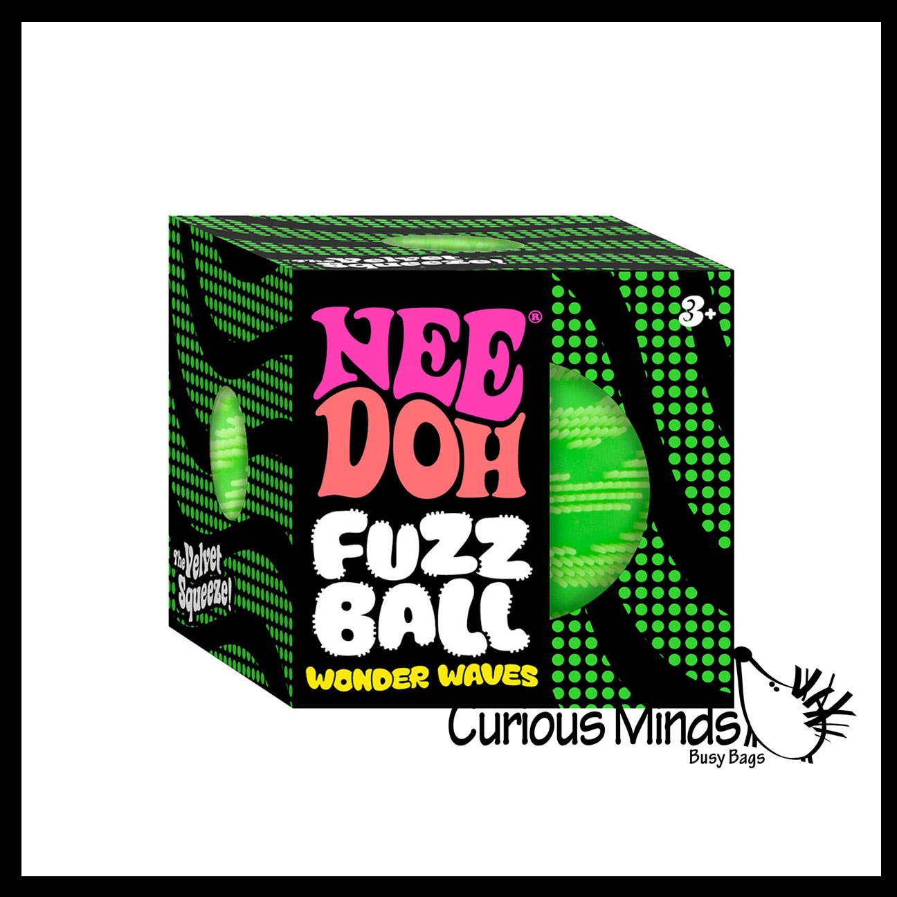 1 NeeDoh Fuzzball Waves Soft Doh Filled Stretch Ball - Ultr