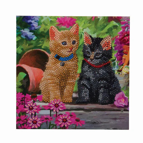 Crystal Art Card Kit: Cat Friends