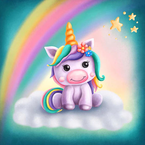 Crystal Art Notebook Kit: Unicorn Smile