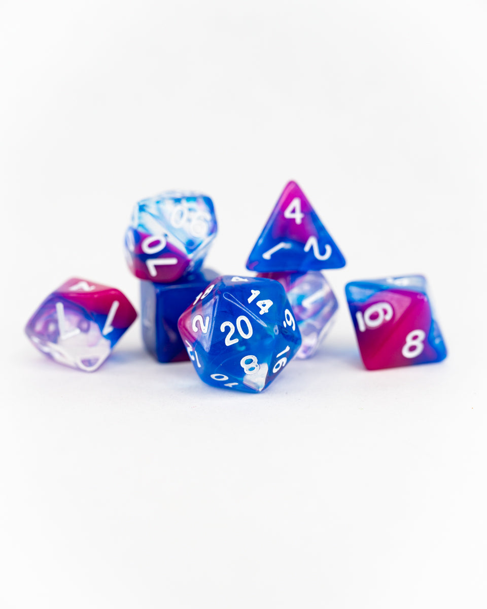 Cantripping | 7 Piece Acrylic Dice Set - Emberglow Gaming
