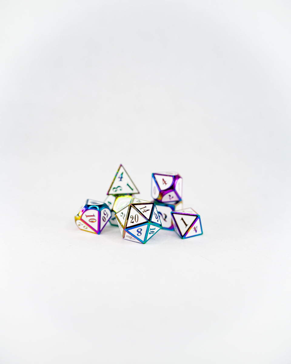 Zirah | 7 Piece Metal Dice Set - Emberglow Gaming