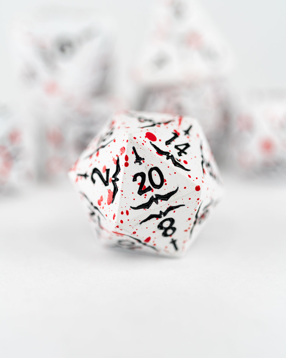 Battlemaster | 7 Piece Metal Dice Set - Emberglow Gaming